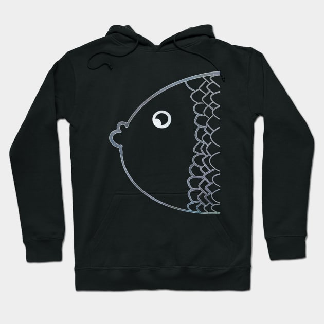 Colorful karp rainbow grey Hoodie by Uwaki